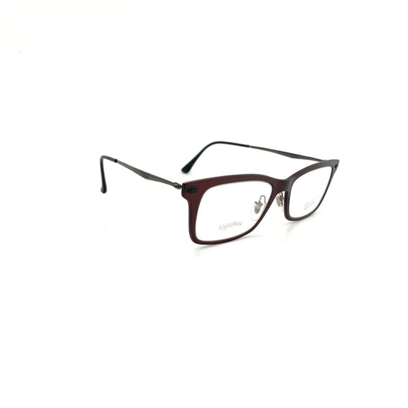New Ray-Ban Frames Burgundy Gunmetal Unisex RB7039 5456 51 18 140 Eyeglasses - Picture 5 of 9
